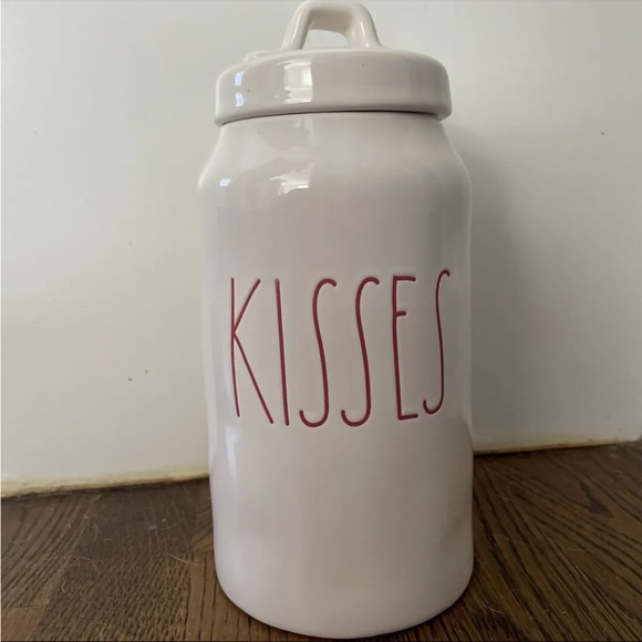 Rae Dunn Kitchen Rae Dunn Kisses Tall Canister Candy Canister